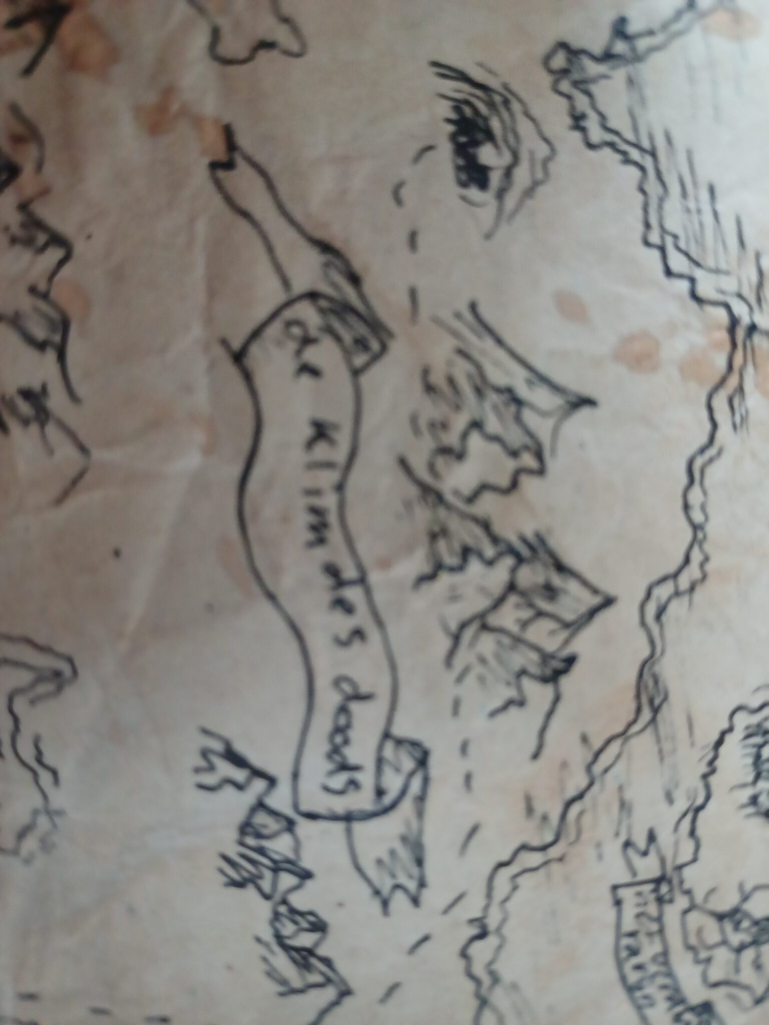 schatkaart de klim des doods